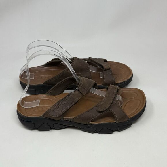 Keen Sarasota Sandals Womens 9 Brown Leather Hiking Trail Open Toe Slides - Picture 3 of 15